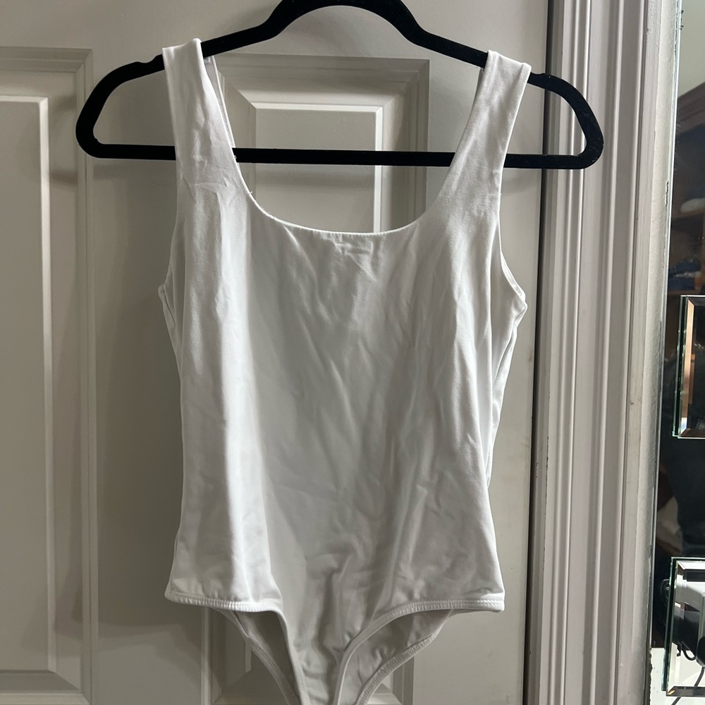 Blue Rain White Bodysuit